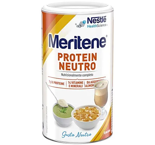 Meritene Protein Neutro Nestle|supporto nutrizionale ad alto contenuto proteico|Include 14...