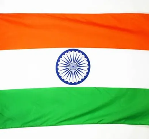 AZ FLAG Bandiera India 90x60cm - Gran Bandiera Indiana 60 x 90 cm Poliestere Leggero - Ban...