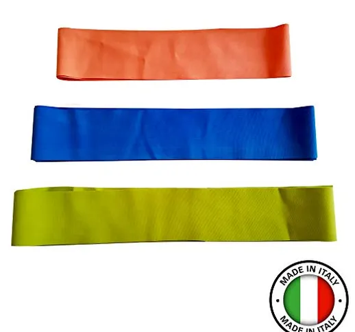 Hic et Nunc Sport Elastici Fitness 100% Made in Italy Elastici per Palestra (3 Pezzi) 150...