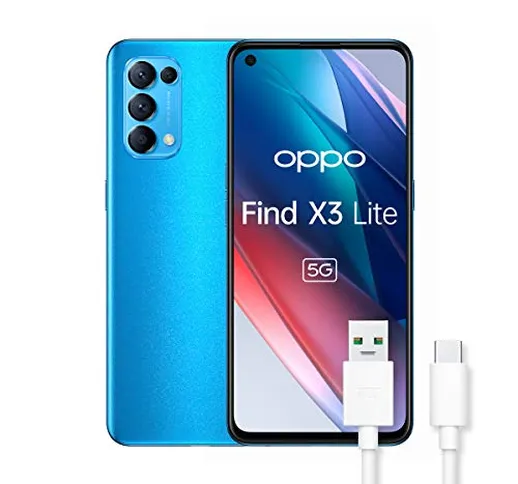 OPPO Find X3 Lite Smartphone 5G, Qualcomm 765G, Display 6.43'' FHD+AMOLED, 4 Fotocamere 64...