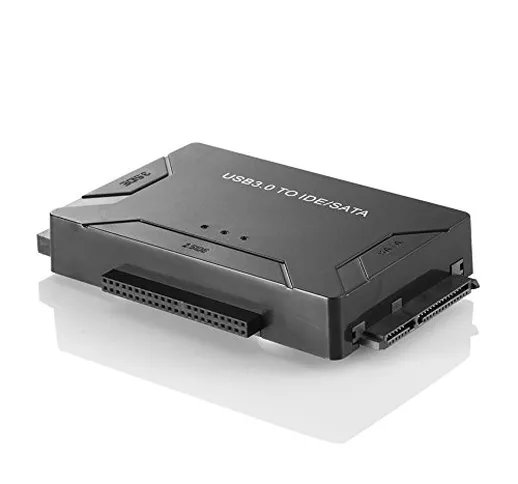 ACSOHO Adattatore Convertitore USB 3.0 a SATA/IDE，Hard Disk HDD/SSD di 2,5" e 3,5", Trasf...