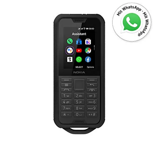 Nokia 800 Tough Outdoor Handy (6,1cm (2.4"), Dual-SIM, 4G LTE, KaiOS) , nero