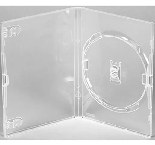 Media Replication 5 x Genuine Amaray Single DVD Clear Case 14 mm spine – Confezione da 5