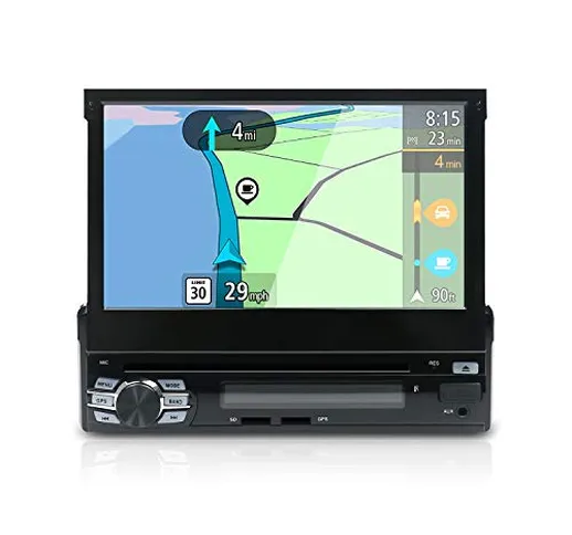 YUNTX Android 10 Universal Autoradio - GPS 1 Din - [2G+32G] - Telecamera Posteriore Gratui...