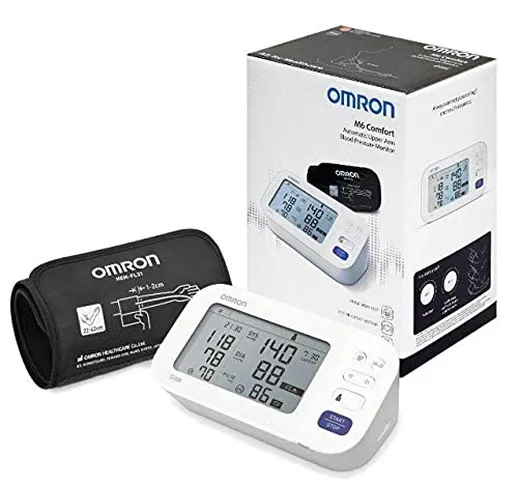 OMRON - Misuratore di Pressione da Braccio, M6 Comfort, Hem-7360-E, Bracciale Intelliwrap...
