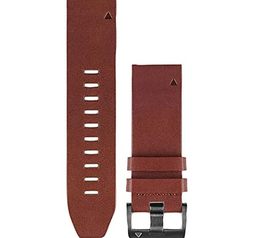 Garmin - Cinturino di ricambio in pelle QuickFit, 22 mm, 22 mm, colore: Marrone