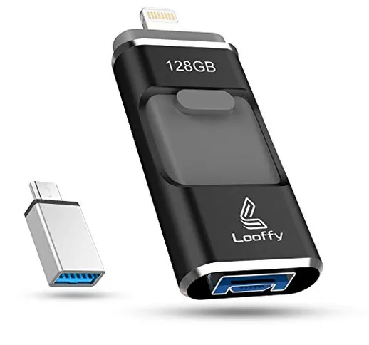 Looffy Memoria USB per iPhone Chiavetta USB 128GB iOS Flash Drive USB 3.0 Pendrive per iPh...