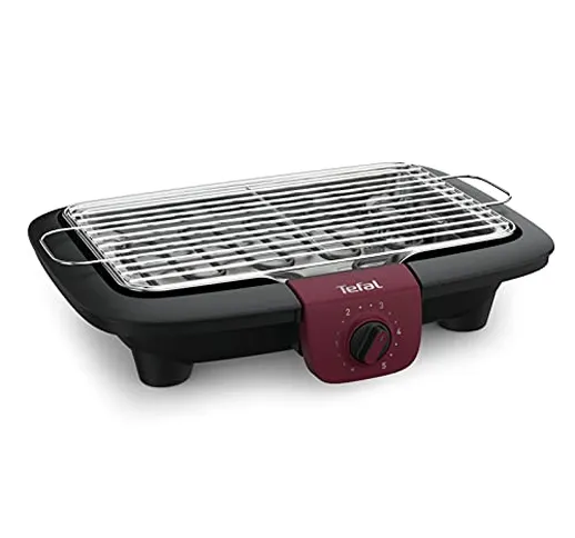 Tefal BG90E5 Easygrill Adjust - Barbecue elettrico da tavolo | 2300 Watt | Superficie gril...