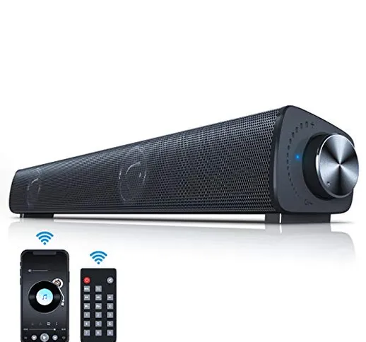 Vanzev Bluetooth Soundbar Cassa PC Altoparlante Hi-Fi Suono Surround 3D Wireless & Cablata...