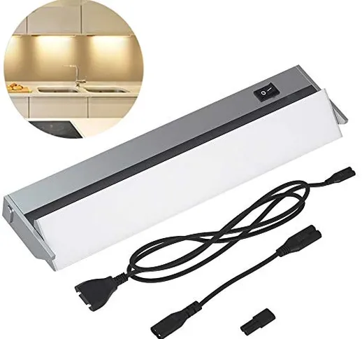 Bakaji Lampada Luce Sottopensile Cucina Lunghezza 30cm Barra 30 LED 5W Bianco Naturale 400...