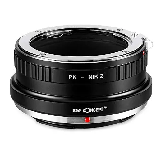 K&F Concept Anello Adattatore per Obiettivo Pentax K PK a Fotocamera di Nikon Z Mount Z6 Z...