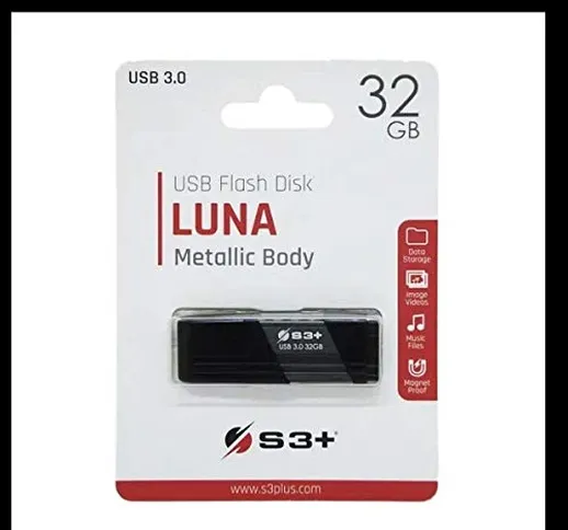Sconosciuto S3+ Pen Drive 32GB USB 3.0 Luna Gray (S3PD3001032GY)