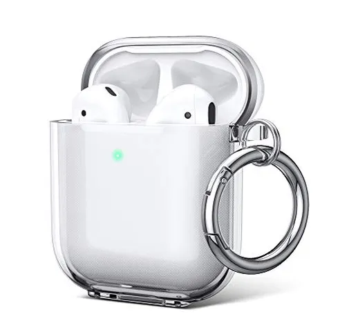 ULAK Custodia per AirPods Trasparente,Progettata per AirPod Cover Morbida TPU Custodia Ant...