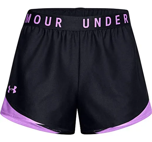 Under Armour Play Up Shorts 3.0, Pantaloncini Donna, Nero (Black/Exotic Bloom/Exotic Bloom...