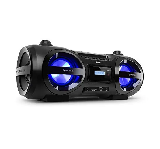 auna Soundblaster DAB - Boombox, Ghettoblaster, Bluetooth, Lettore CD Top-Loading, SD/USB,...