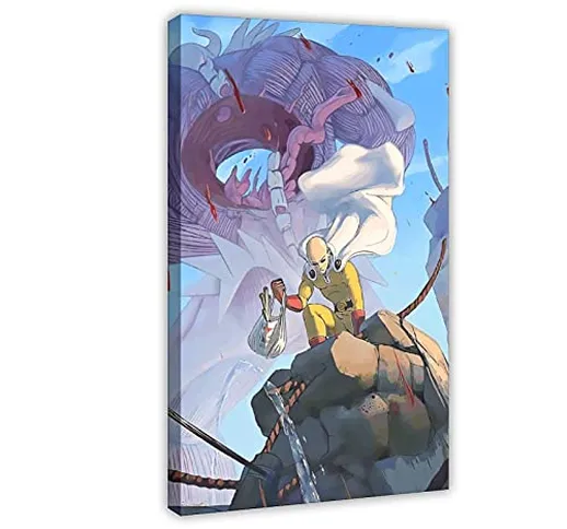 The Japanese Anime One-Punch Man Saitama 4 poster su tela da parete Decor Stampa Quadri pe...