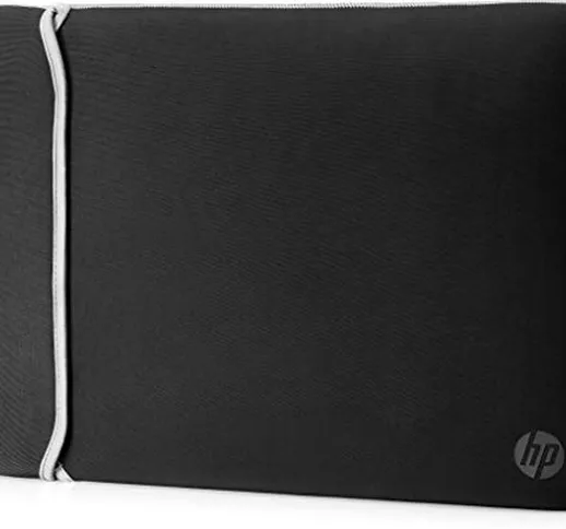 HP Custodia Sleeve Reversibile in Neoprene per Notebook fino a 14", Nero/Argento