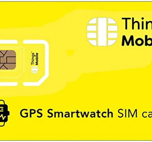 SIM Card per GPS TRACKER SMARTWATCH - Things Mobile - con copertura globale e rete multi-o...