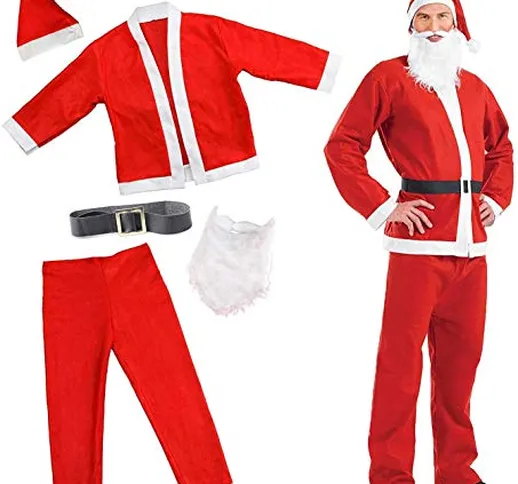 Costume e accessori deluxe per Babbo Natale - Vestito festivo superbo per il periodo natal...