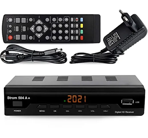 STROM 504 A+ Decoder Digitale Terrestre DVB T2 / HD / HDMI / Ricevitore TV / PVR / H.265 H...