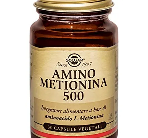 Solgar Amino Metionina 500 - Bottiglietta da 30 capsule vegetali