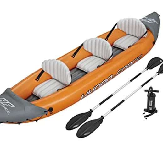 Bestway 65132-5 Kayak gonfiabile Hydro-Force Rapid X3 a tre posti, 381x100 cm