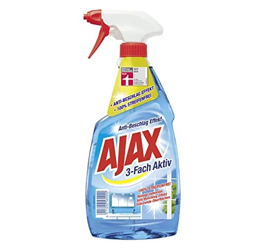 AJAX Detergente per vetri con pistola a spruzzo, Confezione da (500 ML)