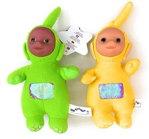 TELETUBBIES - PELUCHE 2 PERSONAGGI - LAA LAA - DIPSY - Personaggio alto circa 22-25 cm