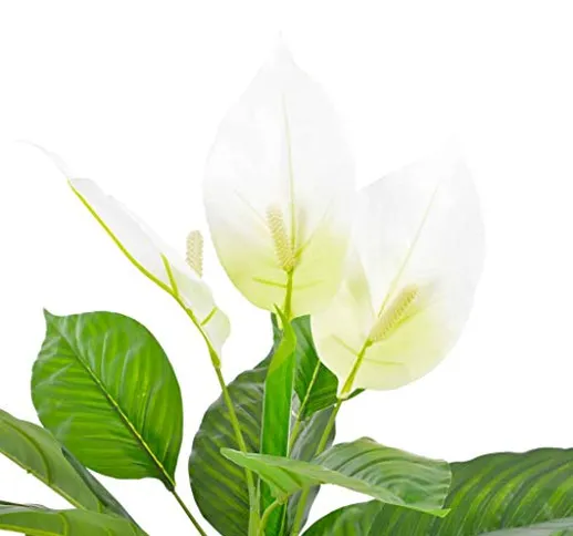 vidaXL Anthurium Artificiale con Vaso Realistico Pianta Finta per Interni Decorazione Flor...