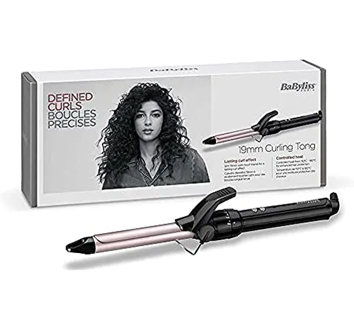 BaByliss C319E Pro 180 Small Ferro Arriccia Capelli, Satin Touch, 19 mm