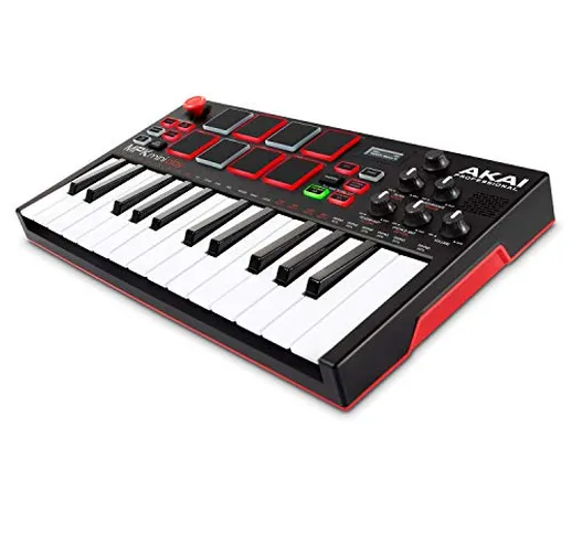 AKAI Professional MPK Mini Play - Mini Tastiera MIDI USB Controller Indipendente con Casse...