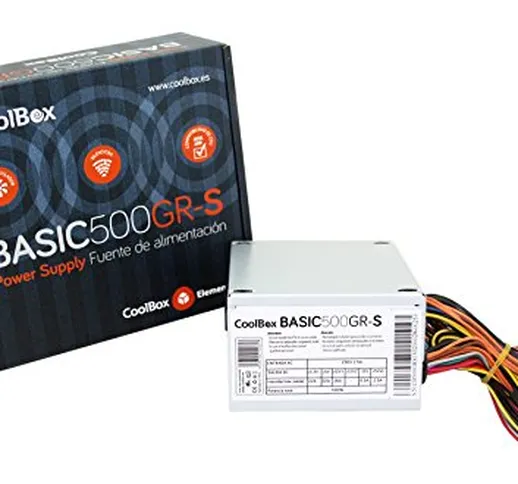 CoolBox BASIC500GR-S 500W SFX Bianco alimentatore per computer