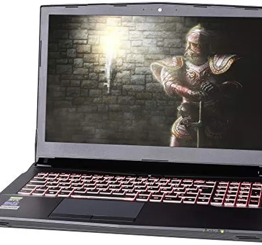 NEXOC - Notebook da gaming da 15,6", Full HD 60Hz con i7-9700 (3,00 GHz), RTX 2060 6GB, 2x...