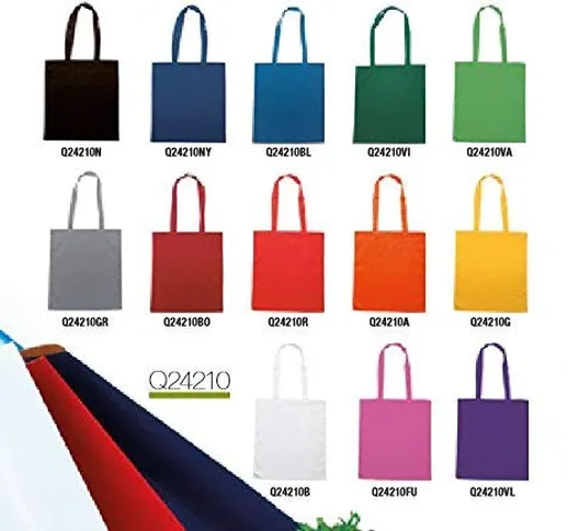 Stock 30 Pezzi Borsa Shopper Shopping in Cotone colorato