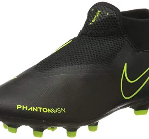 Nike Phantom Vsn Academy DF Fg/MG, Scarpe da Calcio Unisex-Adulto, Multicolore (Black/Blac...