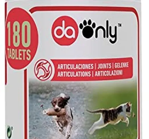 Daonly - Pastiglie per Le Articolazioni di Cani e Gatti - 180 Compresse con Sapore di Poll...