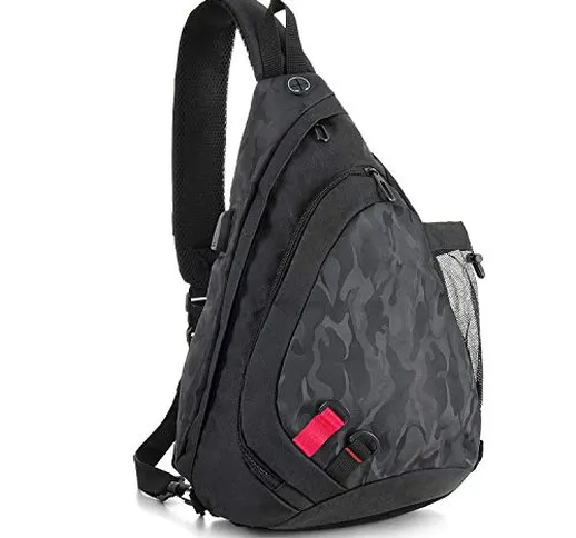 Jolintek Zaino Monospalla Borsa a Tracolla Sling Bag Petto Spalla Borsa Impermeabile Porta...