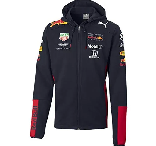 Red Bull Racing Official Teamline Zip Felpa con Cappuccio, Uomini Small - Abbigliamento Uf...