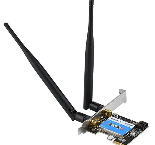 Scheda di Rete PCI Express, 433Mbps Dual Band 2.4G/5G + Bluetooth 4.0 Scheda di Rete Gigab...