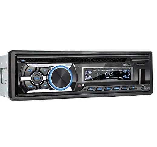 XOMAX XM-CDB623 Autoradio con Lettore CD I Bluetooth Vivavoce I USB, Micro SD I 2x AUX I 7...