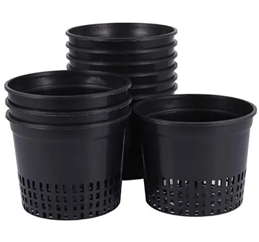 Cabilock 10Pcs Giardino Rete di Plastica Tazze Pot Intaglio Tazze Pianta Vasi di Vivai Sec...