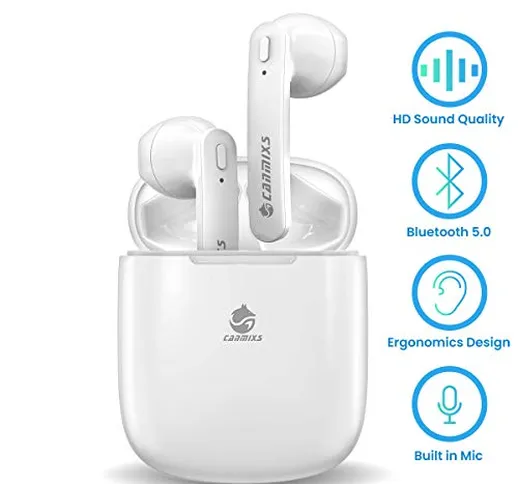 CanMixs Cuffie Bluetooth 5.0 Auricolari Senza Fili,Cuffie Wireless Sport Riduzione del Rum...