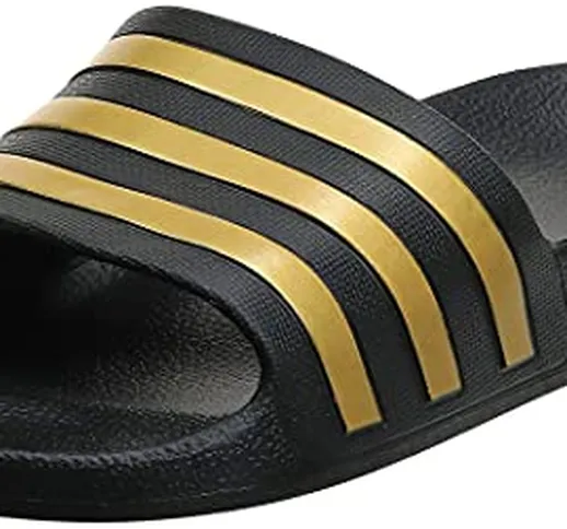 Adidas Adilette Aqua K, Ciabatte Unisex-Adulto, Nero (Core Black Gold Met), 42 EU