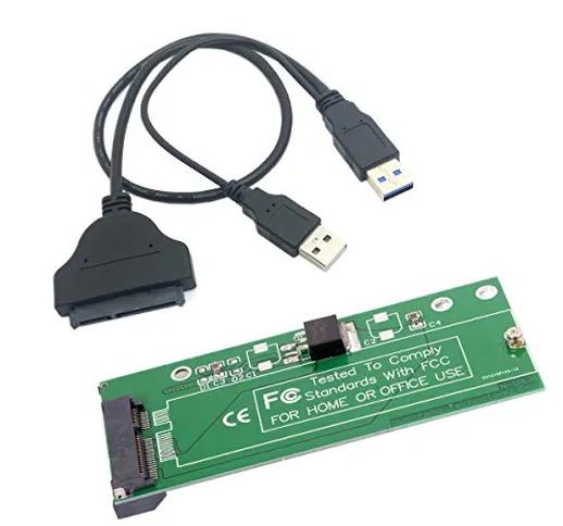 CY Adattatore SATA e Cavo USB 3.0 per SSD da 2,5" e 3,5" Sandisk e Adata XM11, per Asus EP...