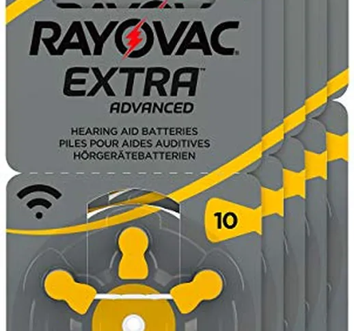 RAYOVAC - Batterie per apparecchi acustici, 5 x 1,45 V 105 mAh, confezione risparmio da 6