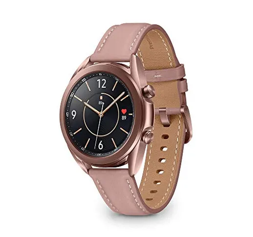 Samsung Galaxy Watch3 Smartwatch Bluetooth, cassa 41mm acciaio, cinturino pelle, Saturimet...