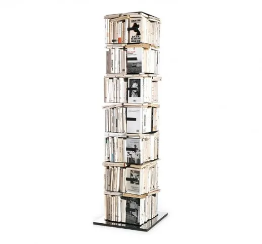 Opinion Ciatti Ptolomeo X4 B - Libreria con base in acciaio INOX lucido, altezza 197 cm, 7...
