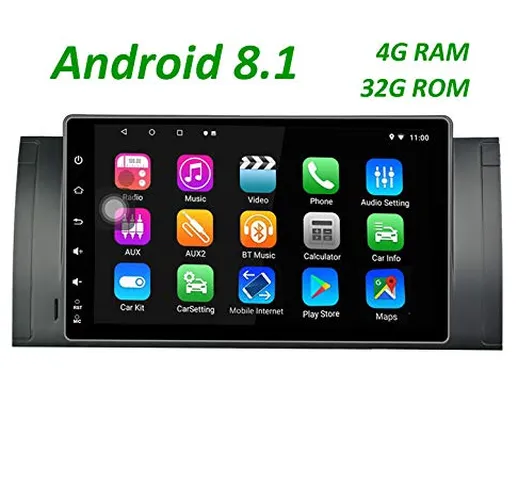LEXXSON - Navigatore stereo per auto Android per BMW X5 E39 E53 M5 Octa Core Android 8.1 a...