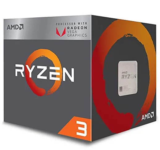 AMD Ryzen TM 3 2200G con RADEON TM RX VEGA 8, S AM4, Quad Core, 4 fili, 3,5 GHz, Turbo 3,7...