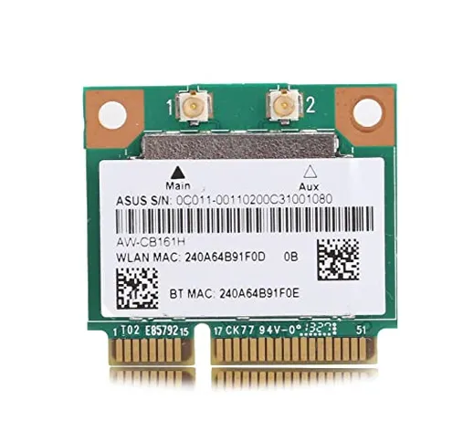 Modulo Wifi, Mini PCI‑E 2.4/5.0GHz Bluetooth 4.0 AW‑CB161H 433Mbps 802.11a/b/g/n/ac RTL882...